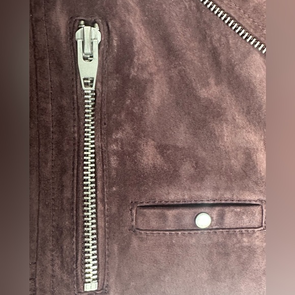 SL8 by BlankNYC Marion Suede Moto Jacket in eggplant xs - Picture 12 of 13